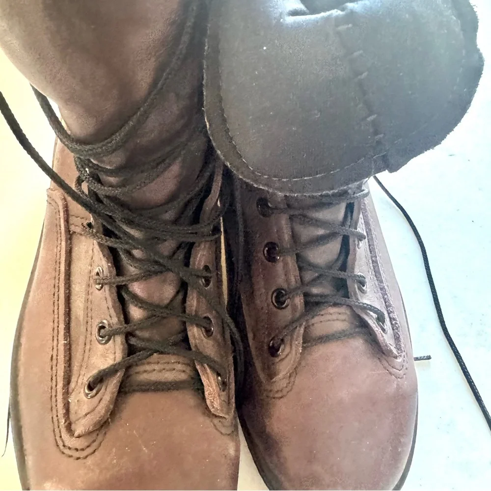 Belleville MENS 8” 330 Wet Weather Steel Toe Leather Flight Boots Brown Size 8